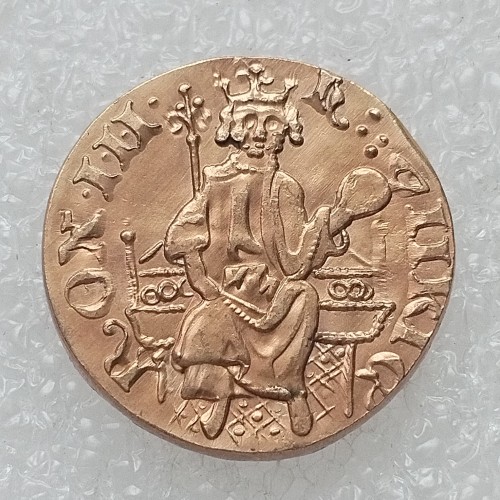 UK 1 Gold Penny Henry VIII 1257-1272 Gold Plated Copy Coin about  21mm