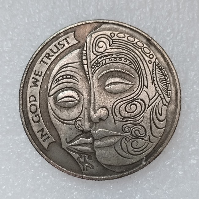 HB(301)HOBO US Morgan Silver Plated Dollar skull zombie skeleton Copy Coin