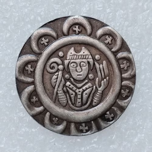 DE68 Germany Denier Bracteate Udalschalk of Eschenlohe1184-1202 Silver Plated Copy Coins