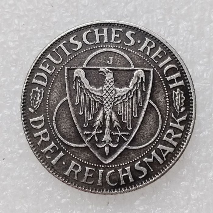 Germany 3 Reichsmark 1930 Liberation of Rhineland Silver Plated Copy Coins
