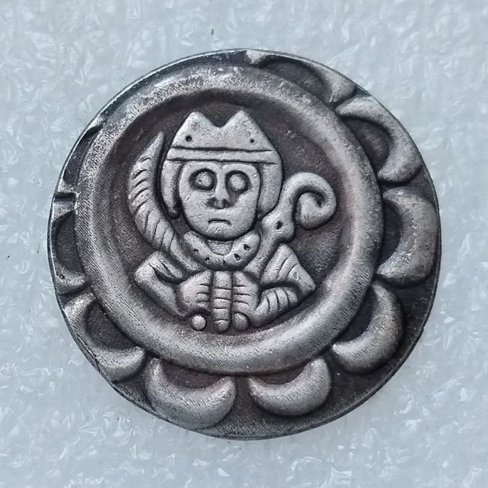 DE73 Germany Denier Bracteate Hartwig II of Hirnheim 1202-1208 Silver Plated Copy Coins