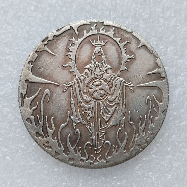 HB(303)HOBO US Morgan Silver Plated Dollar skull zombie skeleton Copy Coin