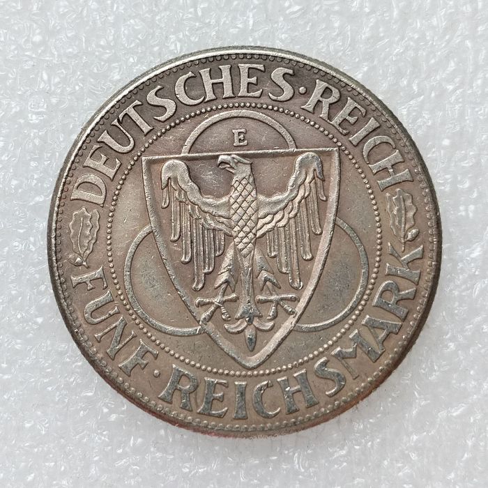 Germany 5 Mark 1930 Liberation of Rhineland Silver Plated Copy Coins