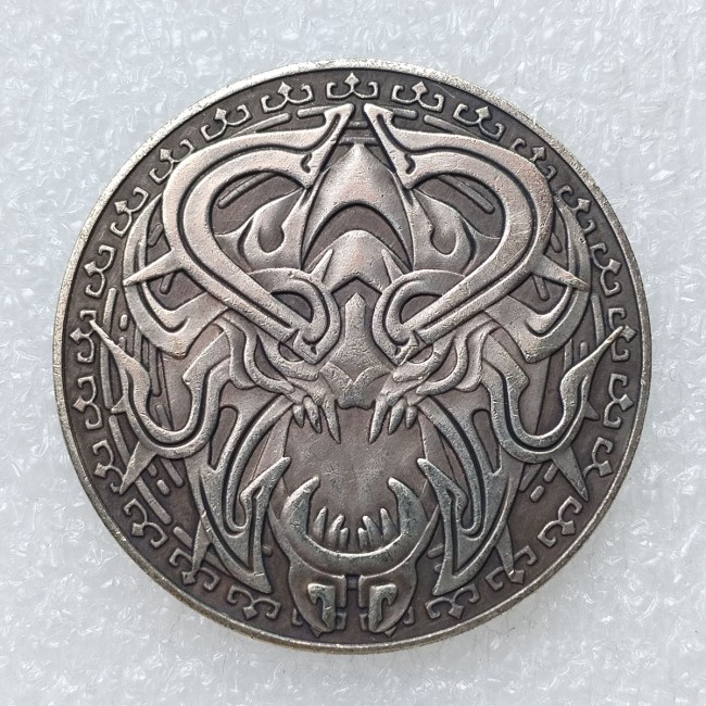 HB(311)HOBO US Morgan Silver Plated Dollar skull zombie skeleton Copy Coin