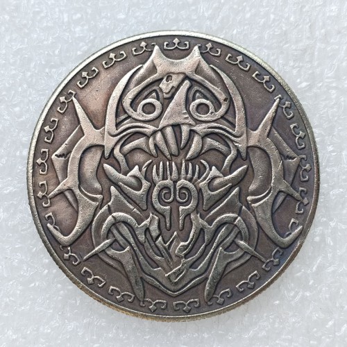 HB(310)HOBO US Morgan Silver Plated Dollar skull zombie skeleton Copy Coin