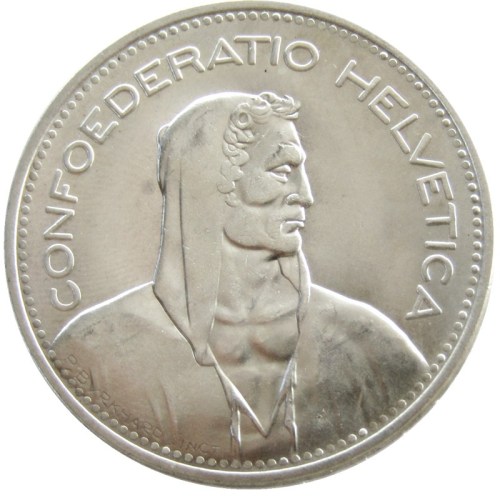 Copy 90% Silver 5 Francs Herdsman Silver Coin
