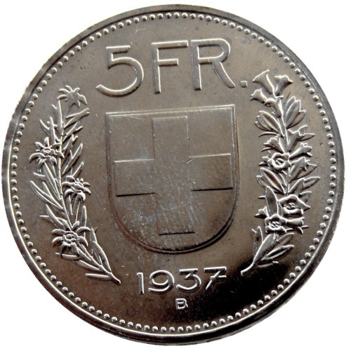 Copy 90% Silver 5 Francs Herdsman Silver Coin