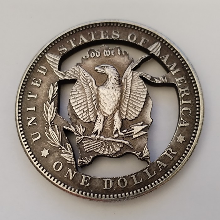 USA Cut Coin One Dollar Amazing Art Hollow Out Metal Craft Collectible 280