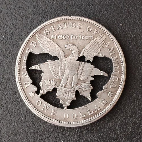 USA Cut Coin One Dollar Amazing Art Hollow Out Metal Craft Collectible 245