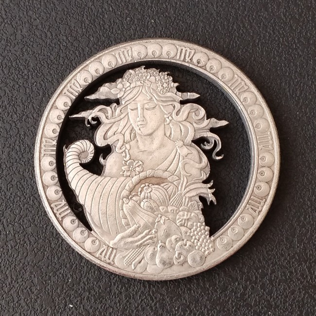 Copy USA Cut Coin One Dollar Amazing Art Hollow Out Metal Craft Collectible 225