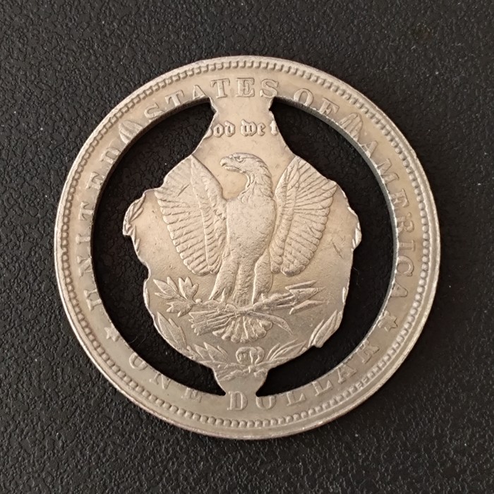 USA Cut Coin One Dollar Amazing Art Hollow Out Metal Craft Collectible 297