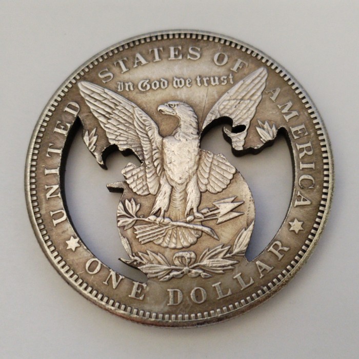 Copy USA Cut Coin One Dollar Amazing Art Hollow Out Metal Craft Collectible 278