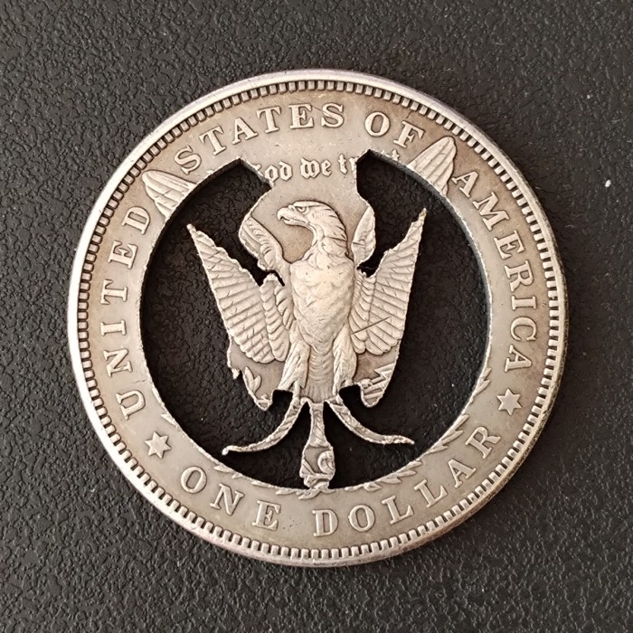 USA Cut Coin One Dollar Amazing Art Hollow Out Metal Craft Collectible 232