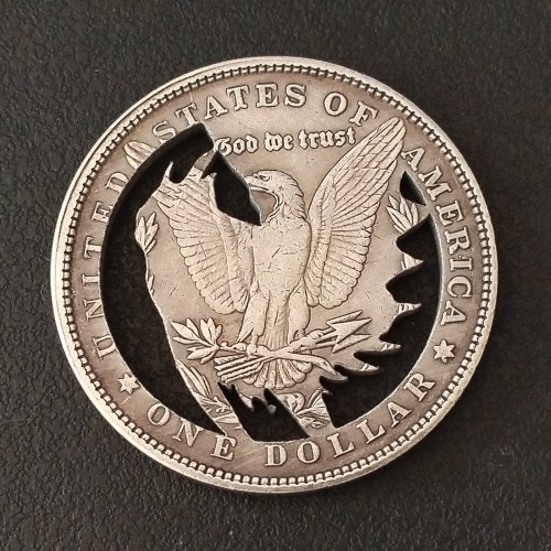 Copy USA Cut Coin One Dollar Amazing Art Hollow Out Metal Craft Collectible 207