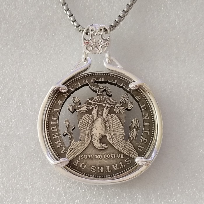 Copy USA Cut Coin One Dollar Amazing Art Hollow Out Metal Craft Collectible 291