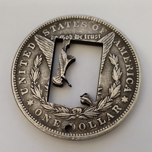 USA Cut Coin One Dollar Amazing Art Hollow Out Metal Craft Collectible 256