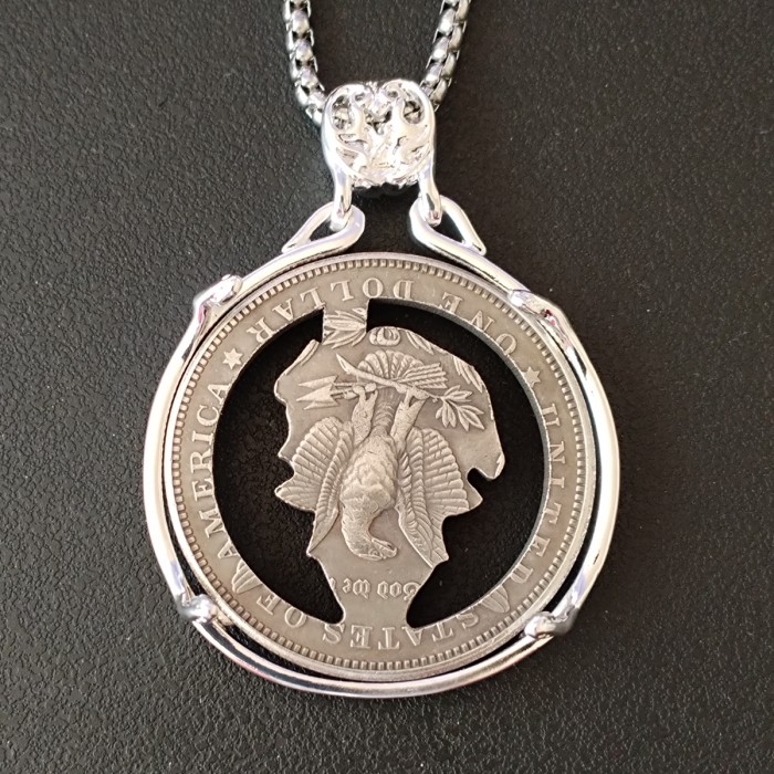USA Cut Coin One Dollar Amazing Art Hollow Out Metal Craft Collectible 294