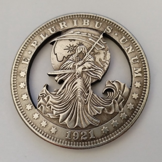 Copy USA Cut Coin One Dollar Amazing Art Hollow Out Metal Craft Collectible 278