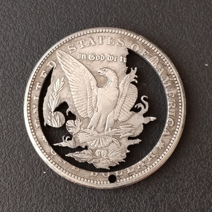 Copy USA Cut Coin One Dollar Amazing Art Hollow Out Metal Craft Collectible 225