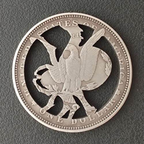 USA Cut Coin One Dollar Amazing Art Hollow Out Metal Craft Collectible 178