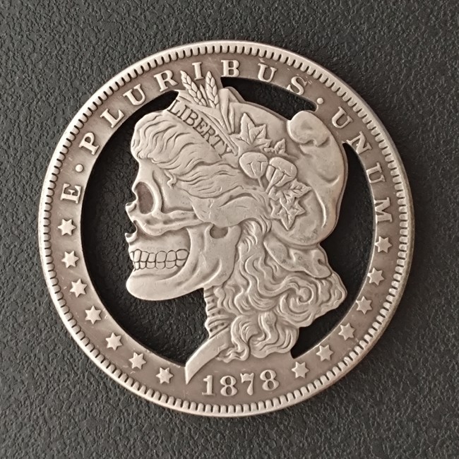 USA Cut Coin One Dollar Amazing Art Hollow Out Metal Craft Collectible Hobo 1878