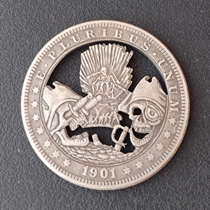USA Cut Coin One Dollar Amazing Art Hollow Out Metal Craft Collectible Hobo 18