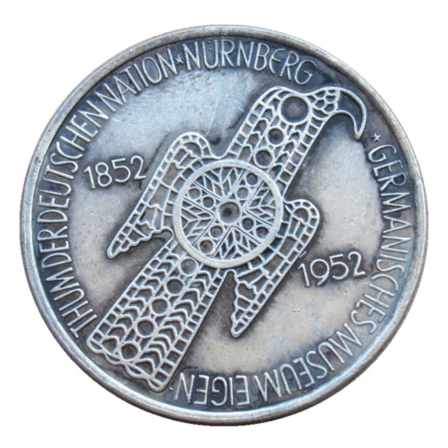 DE(11) Germany Silver 5 Deutche Mark 1952D Silver Plated Copy Coin