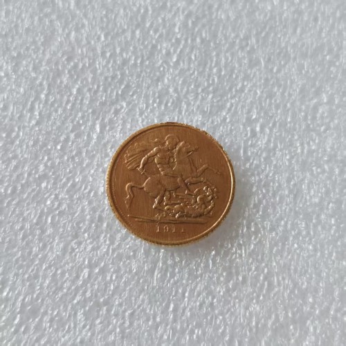 United Kingdom 1911 ½ Sovereign - George V Gold Plated Copy Coins Diameter 19mm