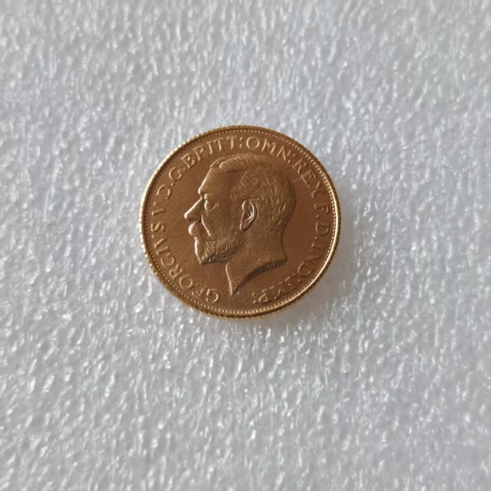United Kingdom 1911 ½ Sovereign - George V Gold Plated Copy Coins Diameter 19mm