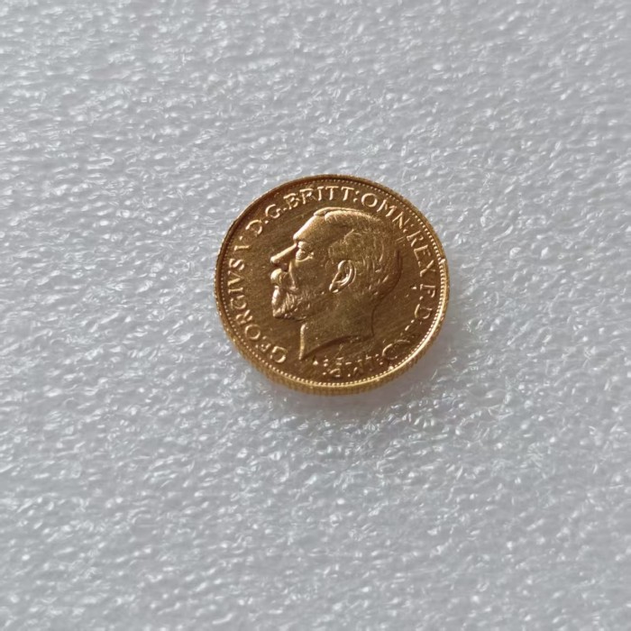 United Kingdom 1911 ½ Sovereign - George V Gold Plated Copy Coins Diameter 19mm