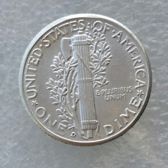 90% Silver US 1921D Mercury Dime Copy Coin