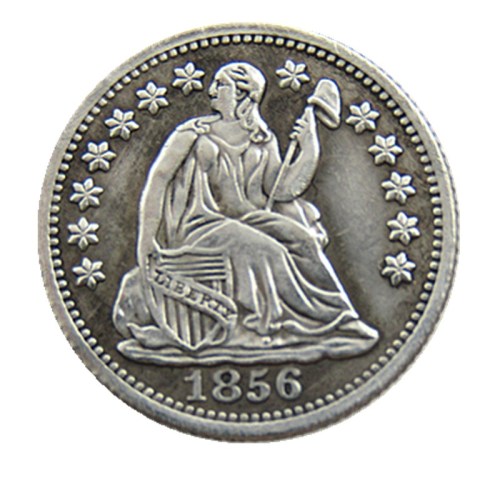 90% Silver USA 1856P/O Liberty Seated Half Dime Stars on Obverse Copy Coins