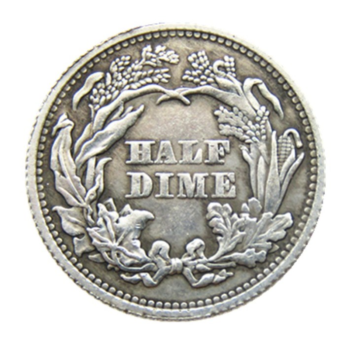 90% Silver USA 1871P/S(Mintmark Above) Liberty Seated Half Dime Legend Obverse Copy Coins