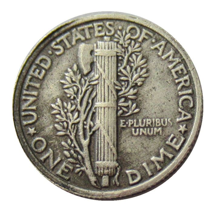 90% Silver US 1941/2 P/D Mercury Dime Copy Coin