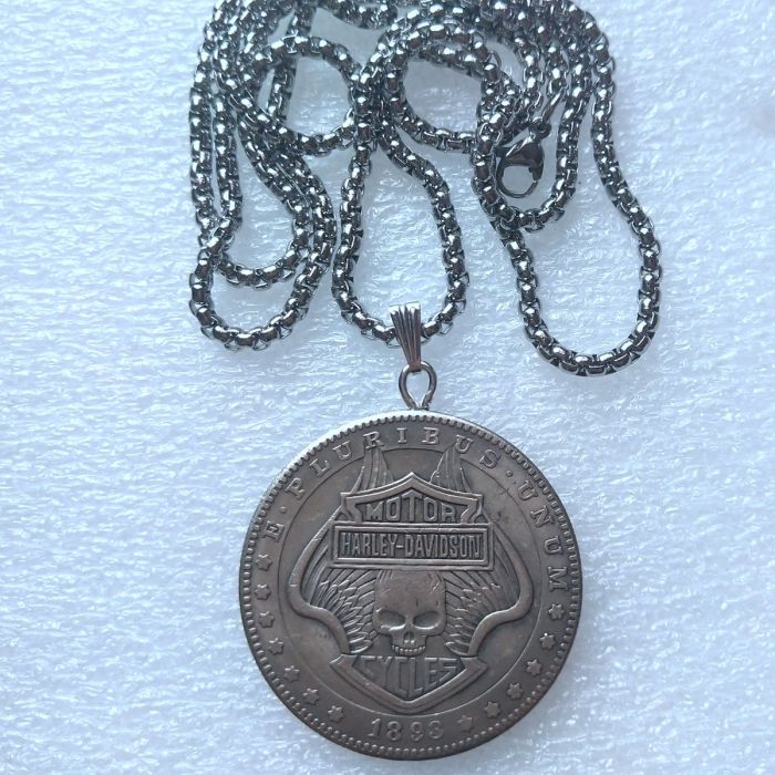 Hobo Morgan Silver Plated Coin Pendant