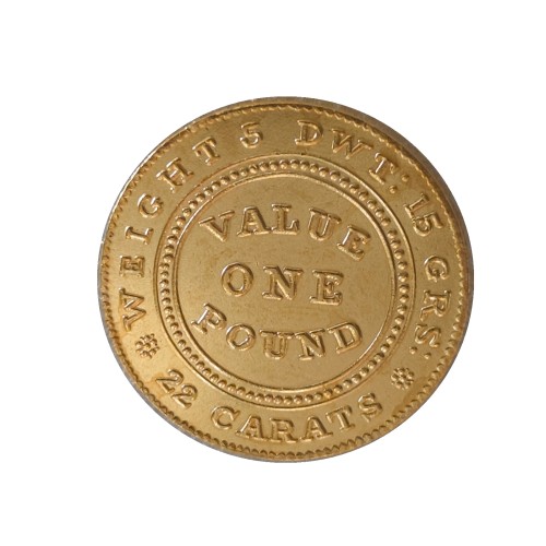 Australia 1 Pound - Victoria 1852  Gold Plated Copy Coins (22MM)