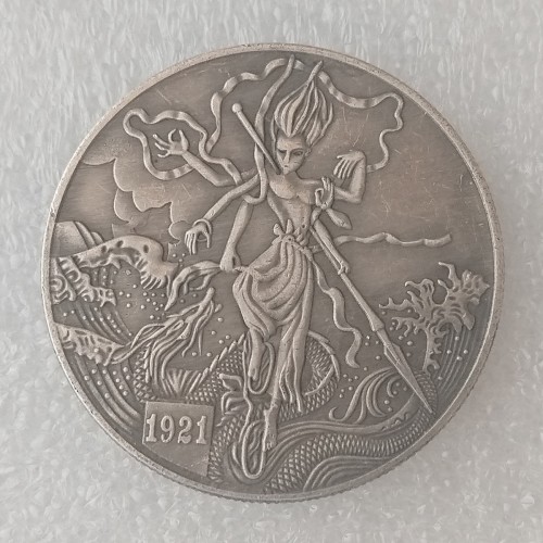 HB(335) US Morgan Silver Plated Dollar Magic Skeleton Copy Coin