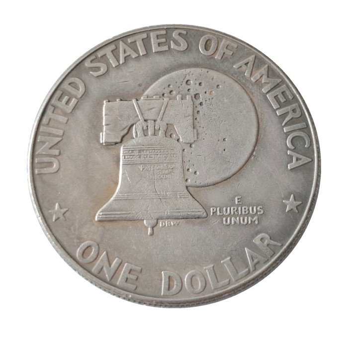 US Ike Dollar 1976 P/D/S Silver Plated Copy Coin 38MM