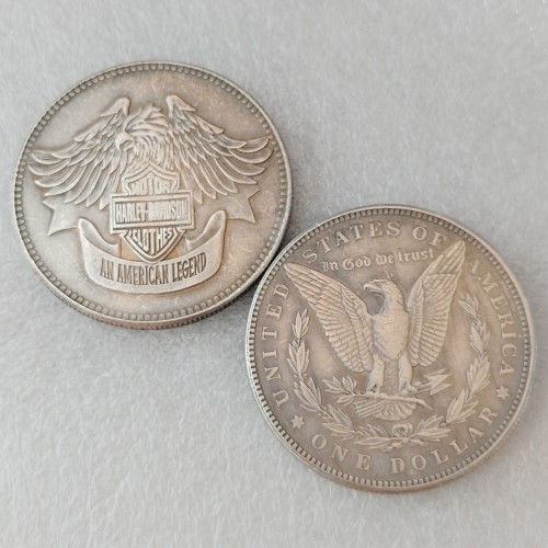 HB(338) US Morgan Silver Plated Dollar Magic Skeleton Copy Coin