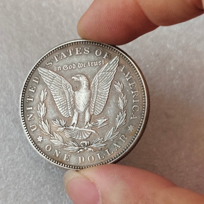 HB(338) US Morgan Silver Plated Dollar Magic Skeleton Copy Coin