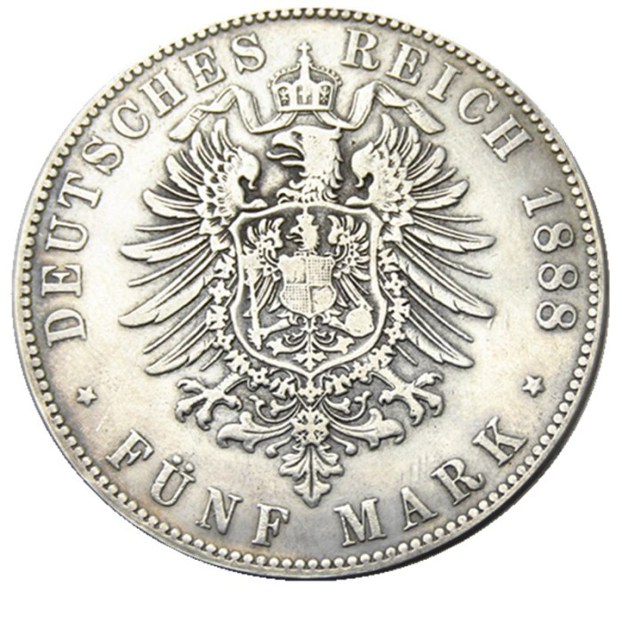 DE(26)Germany 1888 5Mark Silver Copy Coin