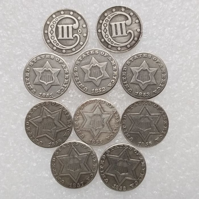 90% Silver US 3 Cents Copy Coin