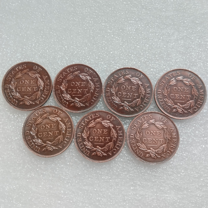 US A Set Of 1808-1814 7pcs/lot Classic Head Cent Copper Copy Coin
