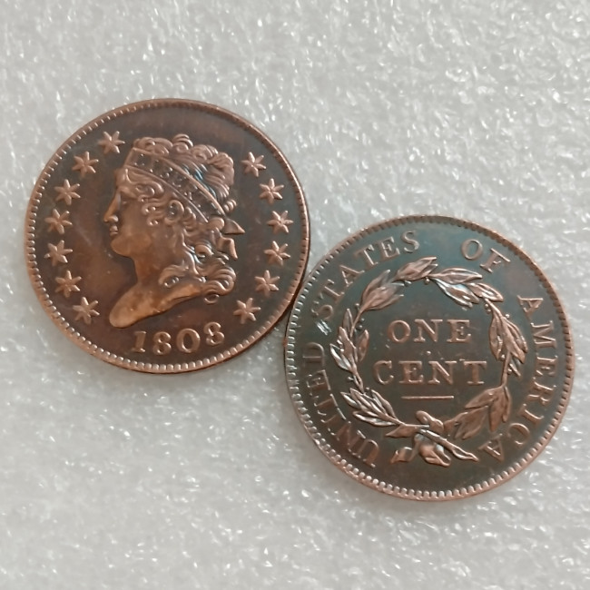 US 1808-1814 Different Date Classic Head Cent Copper Copy Coin