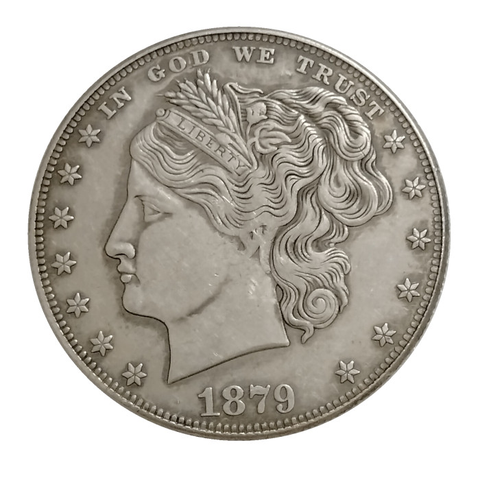 USA Patterns 1879 $1 J - 1603  Dollar Silver Plated Copy Coin