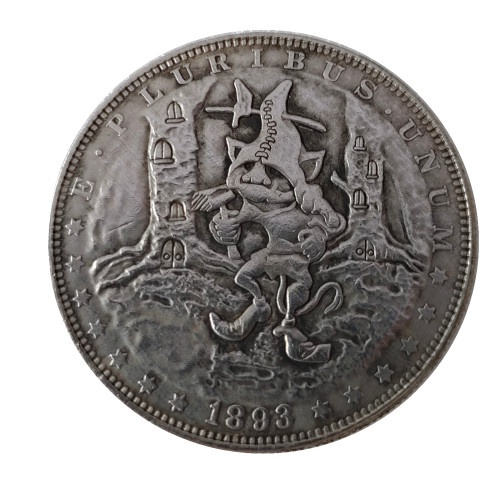 HB(349) US Morgan  Hobo Silver Plated Dollar  Copy Coin