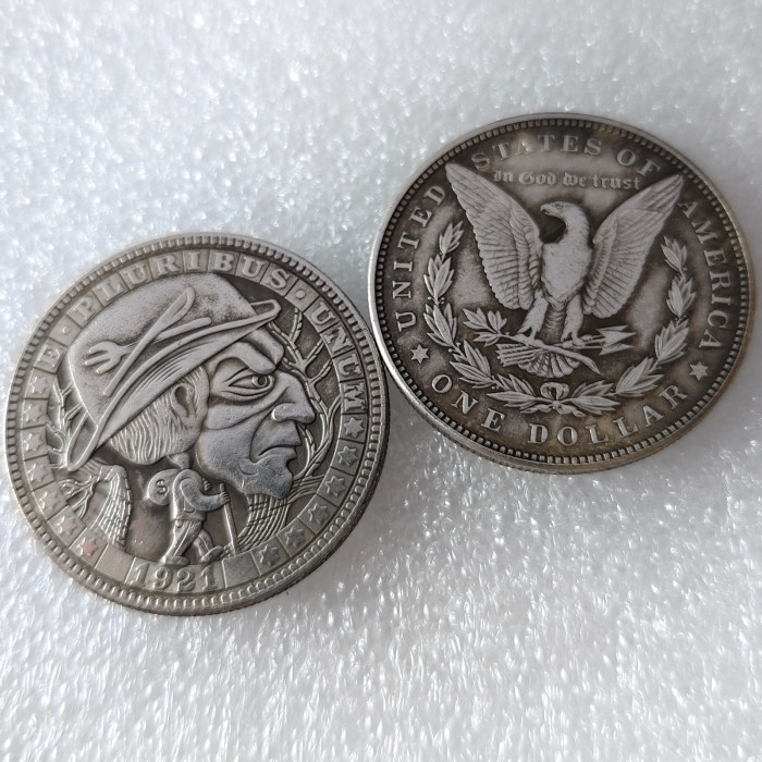 HB(345) US Morgan  Hobo Silver Plated Dollar  Copy Coin