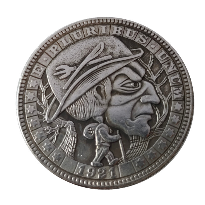 HB(345) US Morgan  Hobo Silver Plated Dollar  Copy Coin