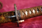 Crab Koshirae Tamahagene Katana (金虫喰塗鞘) by Zsey