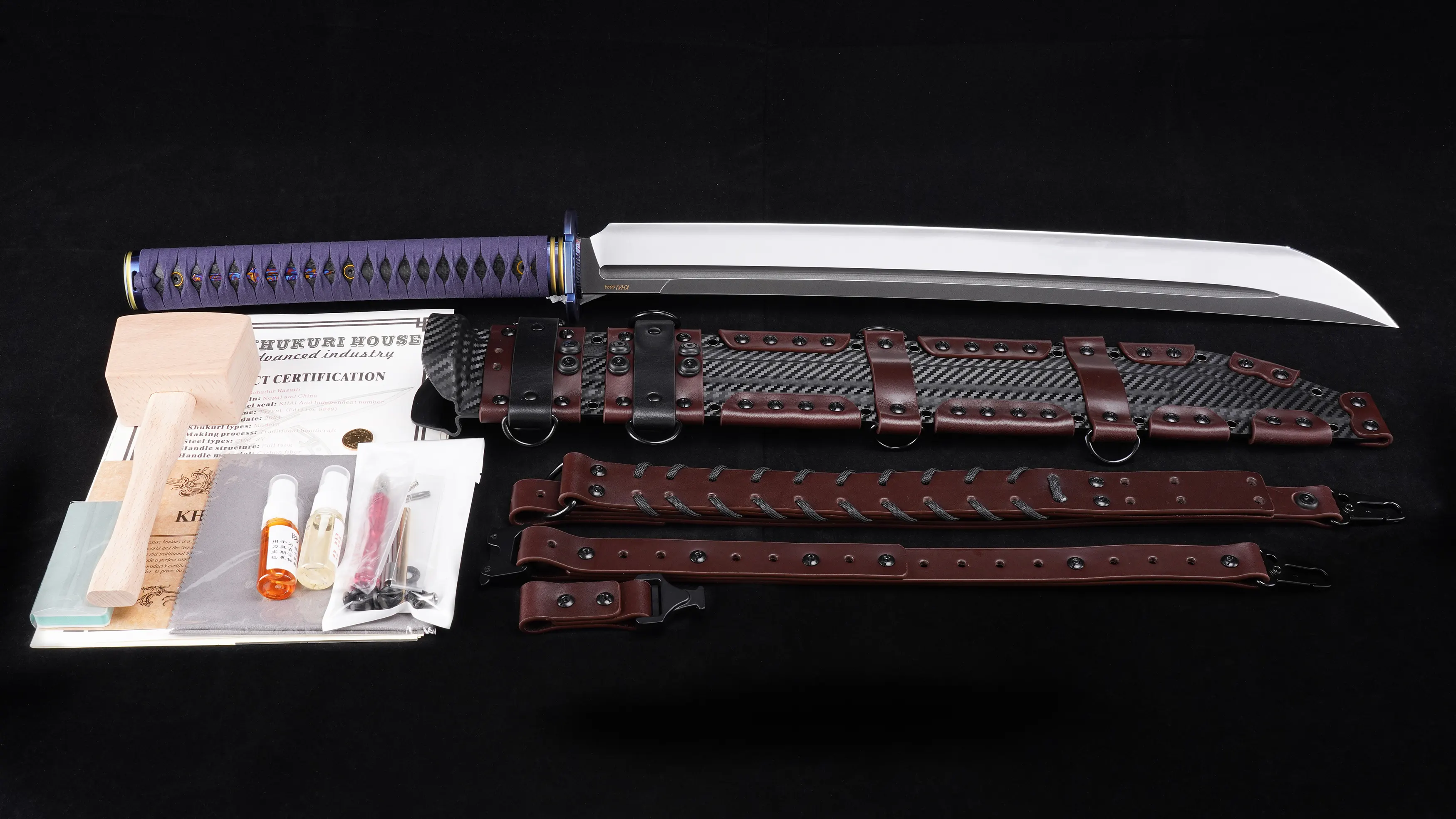Super Assassin Katana Replica | CPM-3V Blade with Vacuum Heat
